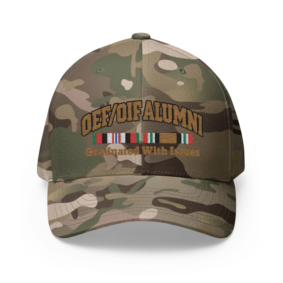 K-Factor Supply Co OEF/OIF Alumni Mk 1 Mod 1 Flex-Fit Cap S/M / Multicam Green