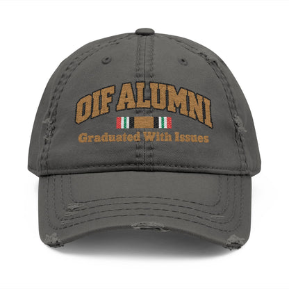 K-Factor Supply Co OIF Alumni Mk 1 Mod 1 Distressed Ball Cap Charcoal Grey / One size