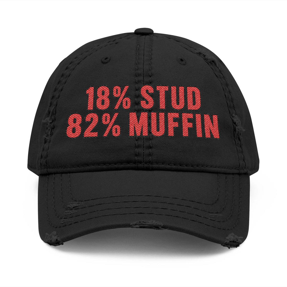 K-Factor Supply Co Stud Muffin Distressed Ball Cap Black / One size