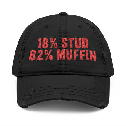 K-Factor Supply Co Stud Muffin Distressed Ball Cap Black / One size