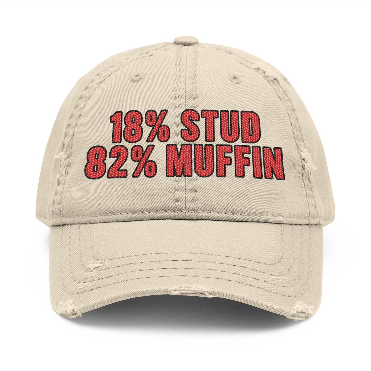 K-Factor Supply Co Stud Muffin Distressed Ball Cap Khaki / One size