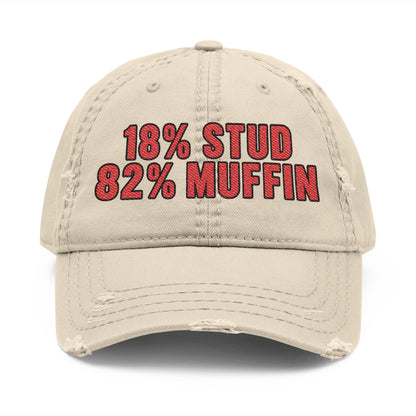 K-Factor Supply Co Stud Muffin Distressed Ball Cap Khaki / One size