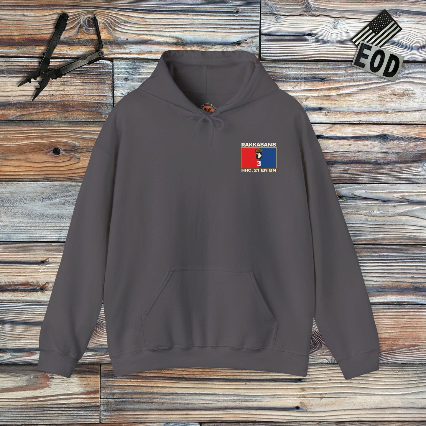 K-Factor Supply Co 21 EN BN Rak Solid Hoodie Charcoal / S