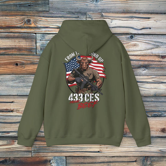 K-Factor Supply Co 433 CES “Prime Beef” Hoodie Military Green / S
