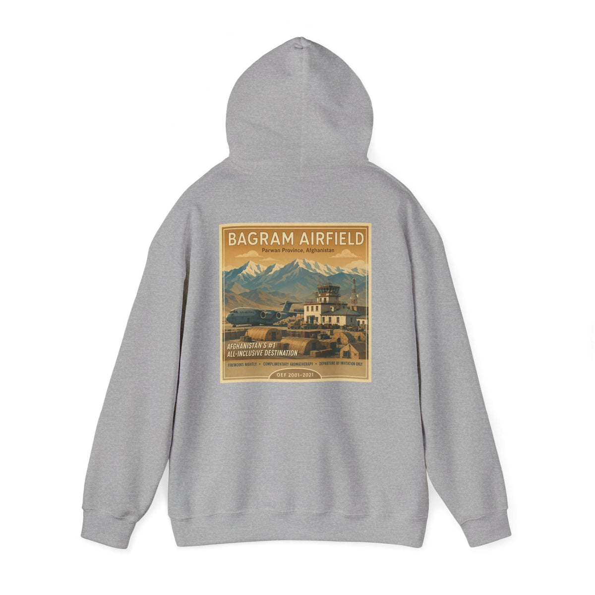 K-Factor Supply Co Bagram Travel (Back Print) Hoodie