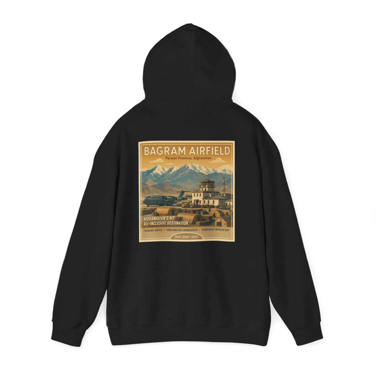 K-Factor Supply Co Bagram Travel (Back Print) Hoodie