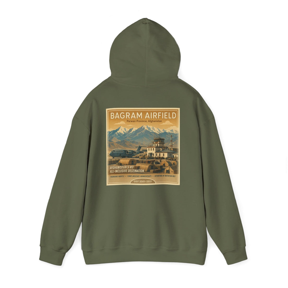 K-Factor Supply Co Bagram Travel (Back Print) Hoodie