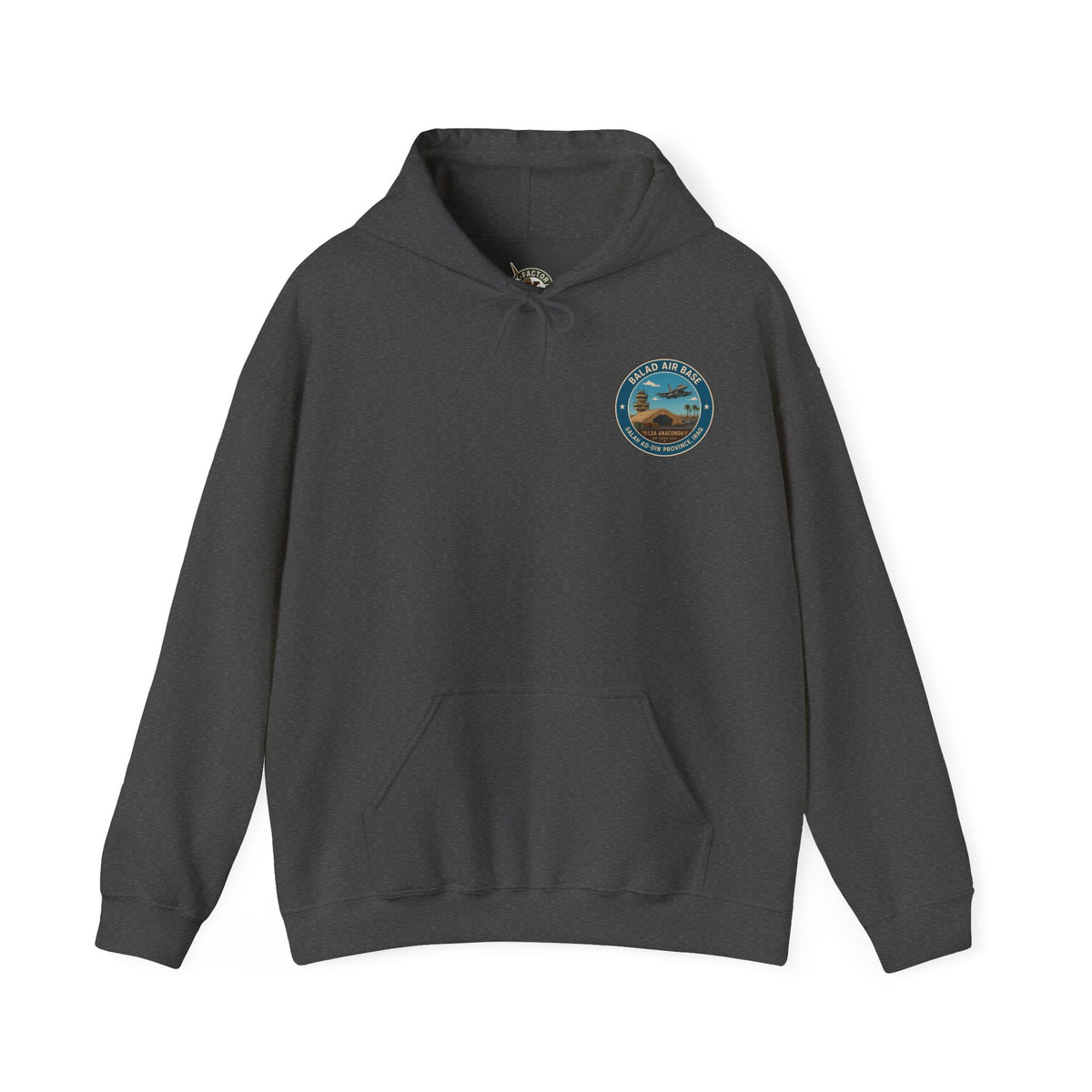 K-Factor Supply Co Balad Travel (Back Print) Hoodie Dark Heather / S
