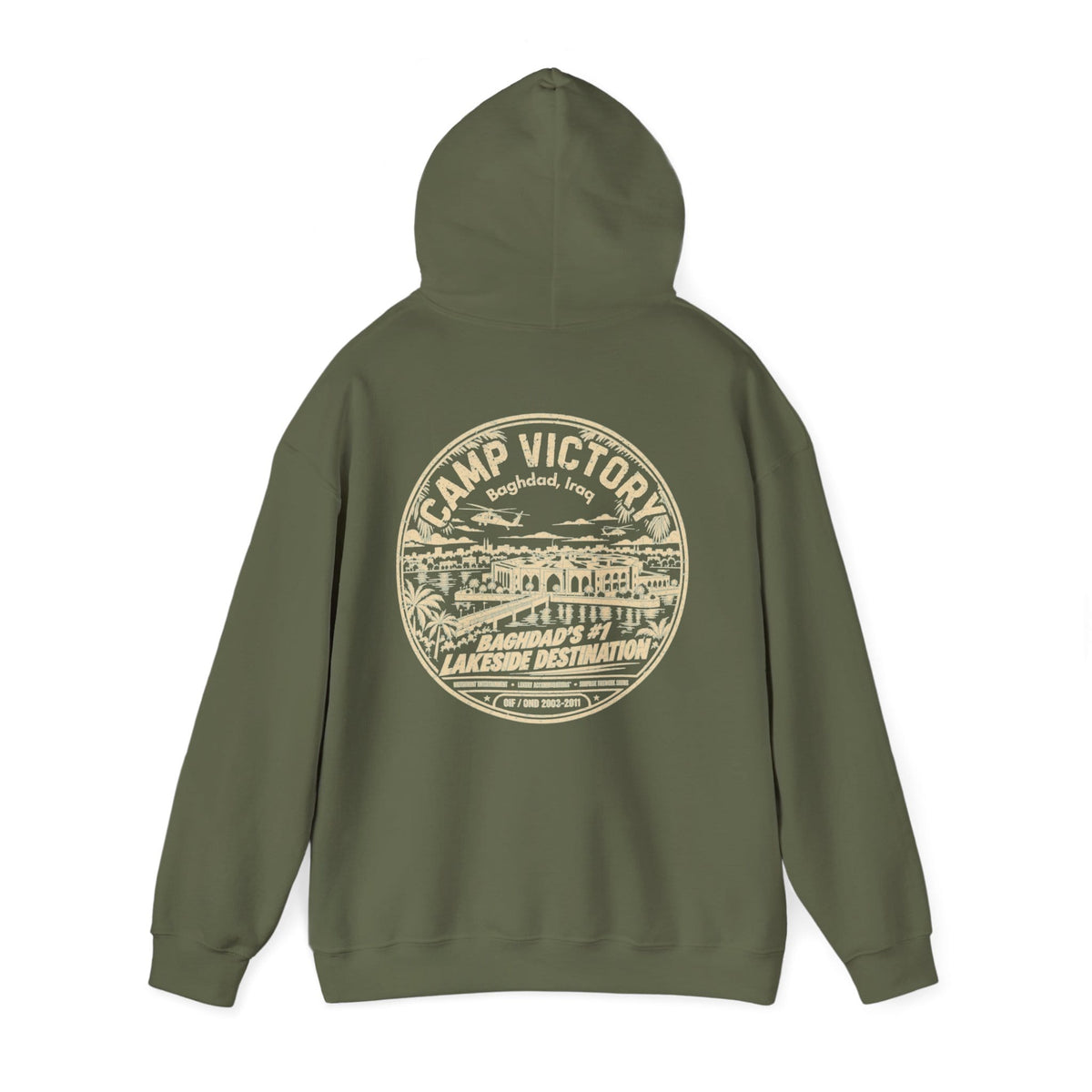 K-Factor Supply Co Camp Victory Lakeside Destination (Back Print) Hoodie