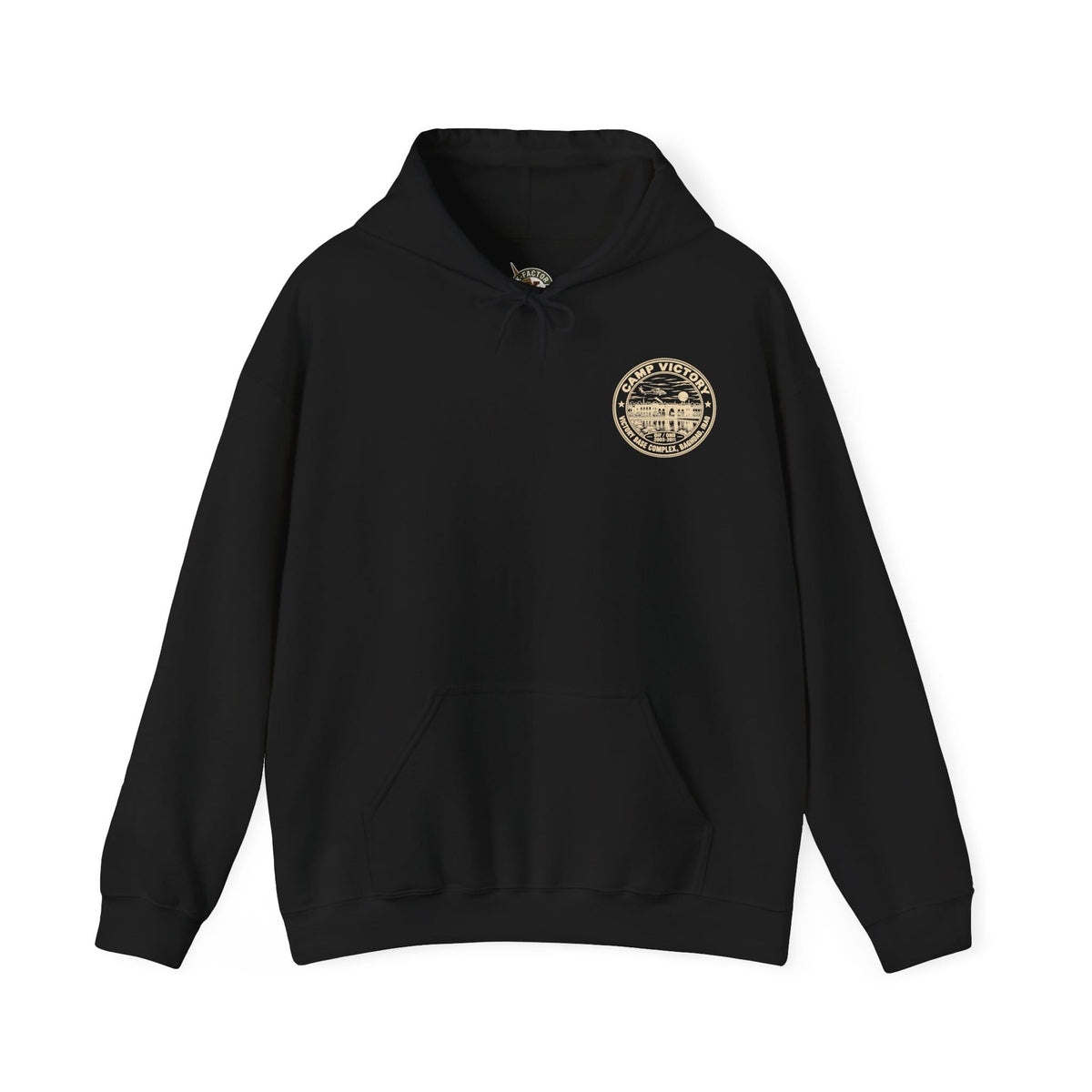 K-Factor Supply Co Camp Victory Lakeside Destination (Back Print) Hoodie Black / S