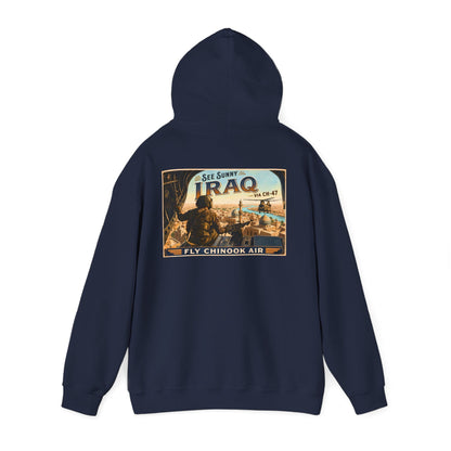 K-Factor Supply Co Chinook Air - Iraq (Back Print) Hoodie