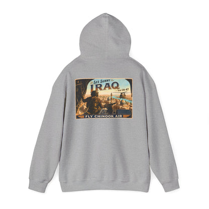 K-Factor Supply Co Chinook Air - Iraq (Back Print) Hoodie