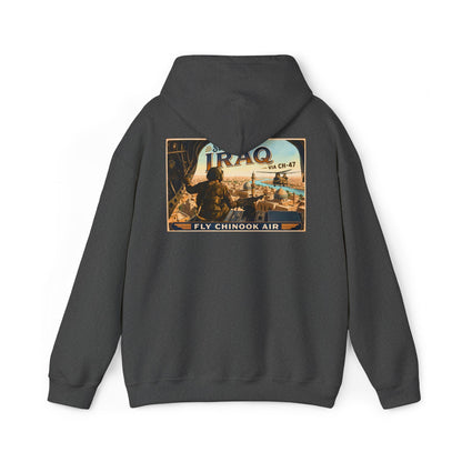 K-Factor Supply Co Chinook Air - Iraq (Back Print) Hoodie