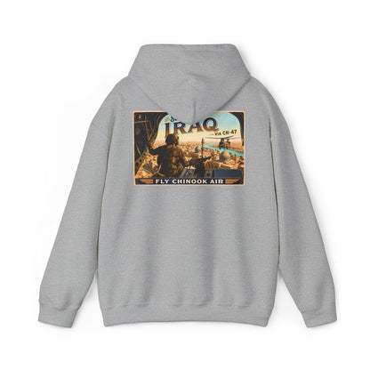 K-Factor Supply Co Chinook Air - Iraq (Back Print) Hoodie