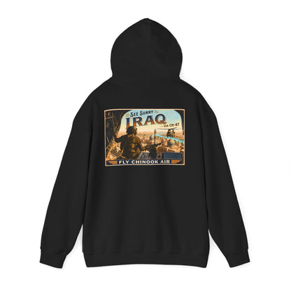 K-Factor Supply Co Chinook Air - Iraq (Back Print) Hoodie