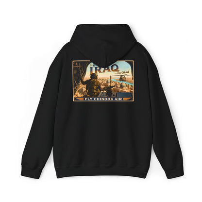 K-Factor Supply Co Chinook Air - Iraq (Back Print) Hoodie