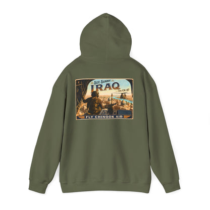 K-Factor Supply Co Chinook Air - Iraq (Back Print) Hoodie