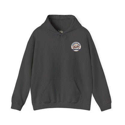K-Factor Supply Co Chinook Air - Iraq (Back Print) Hoodie Dark Heather / S