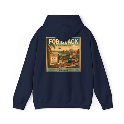 K-Factor Supply Co FOB Black Travel (Back Print) Hoodie