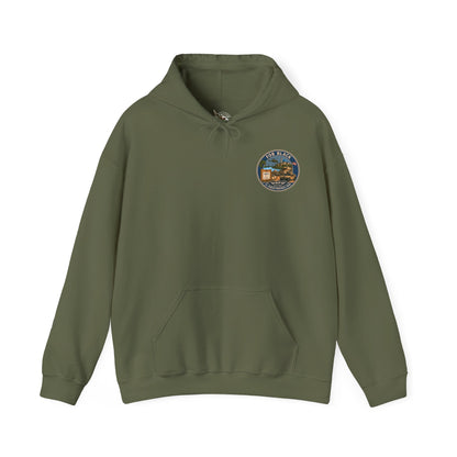 K-Factor Supply Co FOB Black Travel (Back Print) Hoodie