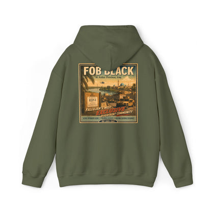 K-Factor Supply Co FOB Black Travel (Back Print) Hoodie Military Green / S