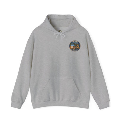 K-Factor Supply Co FOB Black Travel (Back Print) Hoodie Sport Grey / S