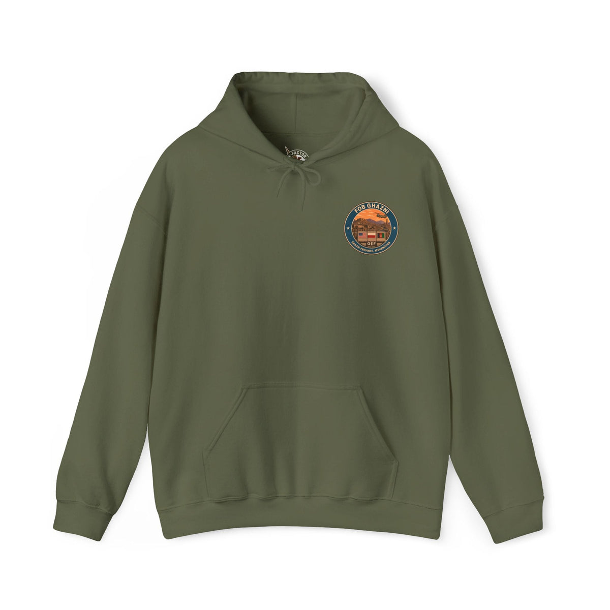 K-Factor Supply Co FOB Ghazni Travel (Back Print) Hoodie