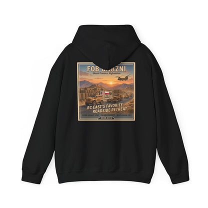 K-Factor Supply Co FOB Ghazni Travel (Back Print) Hoodie Black / S