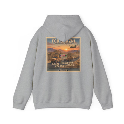 K-Factor Supply Co FOB Ghazni Travel (Back Print) Hoodie Sport Grey / S