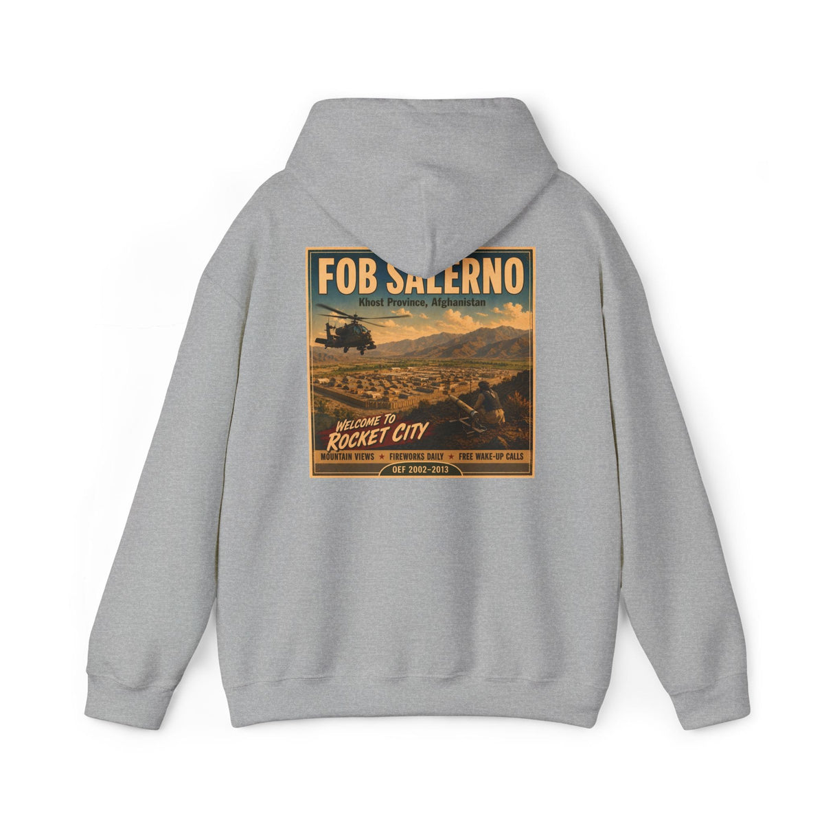K-Factor Supply Co FOB Salerno Travel (Back Print) Hoodie Sport Grey / S