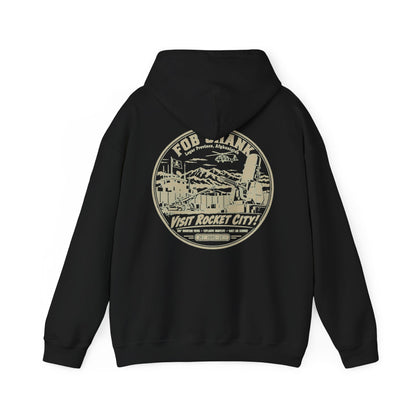 K-Factor Supply Co FOB Shank Rocket City [Back Print] Hoodie Black / S