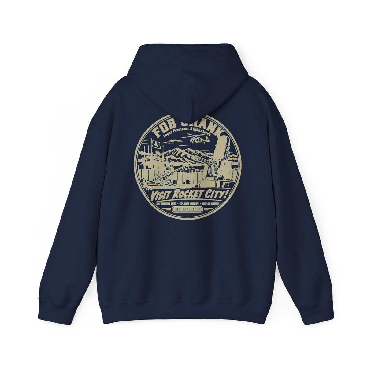 K-Factor Supply Co FOB Shank Rocket City [Back Print] Hoodie Navy / S