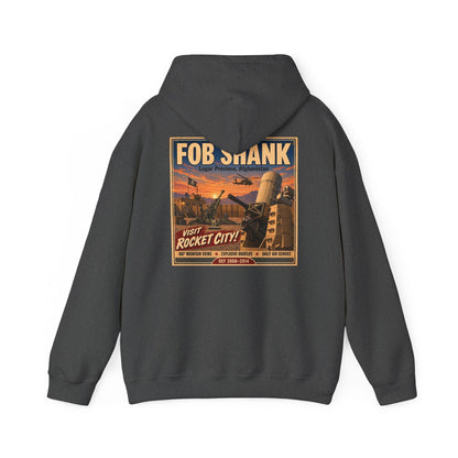 K-Factor Supply Co FOB Shank Travel [Back Print] Hoodie Dark Heather / S