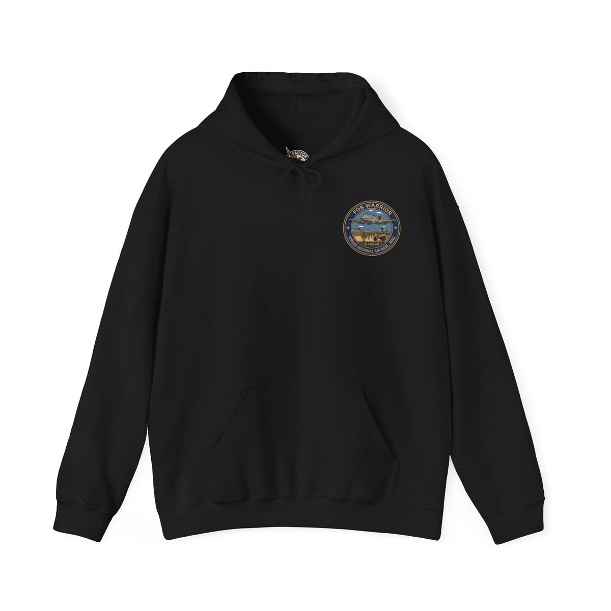 K-Factor Supply Co FOB Warrior (Kirkuk) [Back Print] Hoodie Black / S