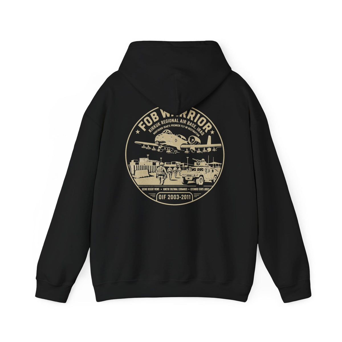 K-Factor Supply Co FOB Warrior (Kirkuk) [Back Print] Hoodie Black / S