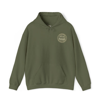 K-Factor Supply Co FOB Warrior (Kirkuk) [Back Print] Hoodie Military Green / S
