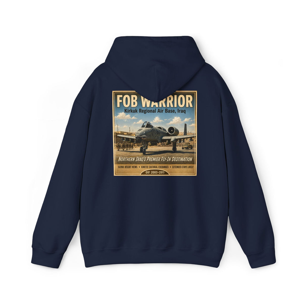 K-Factor Supply Co FOB Warrior (Kirkuk) [Back Print] Hoodie Navy / S