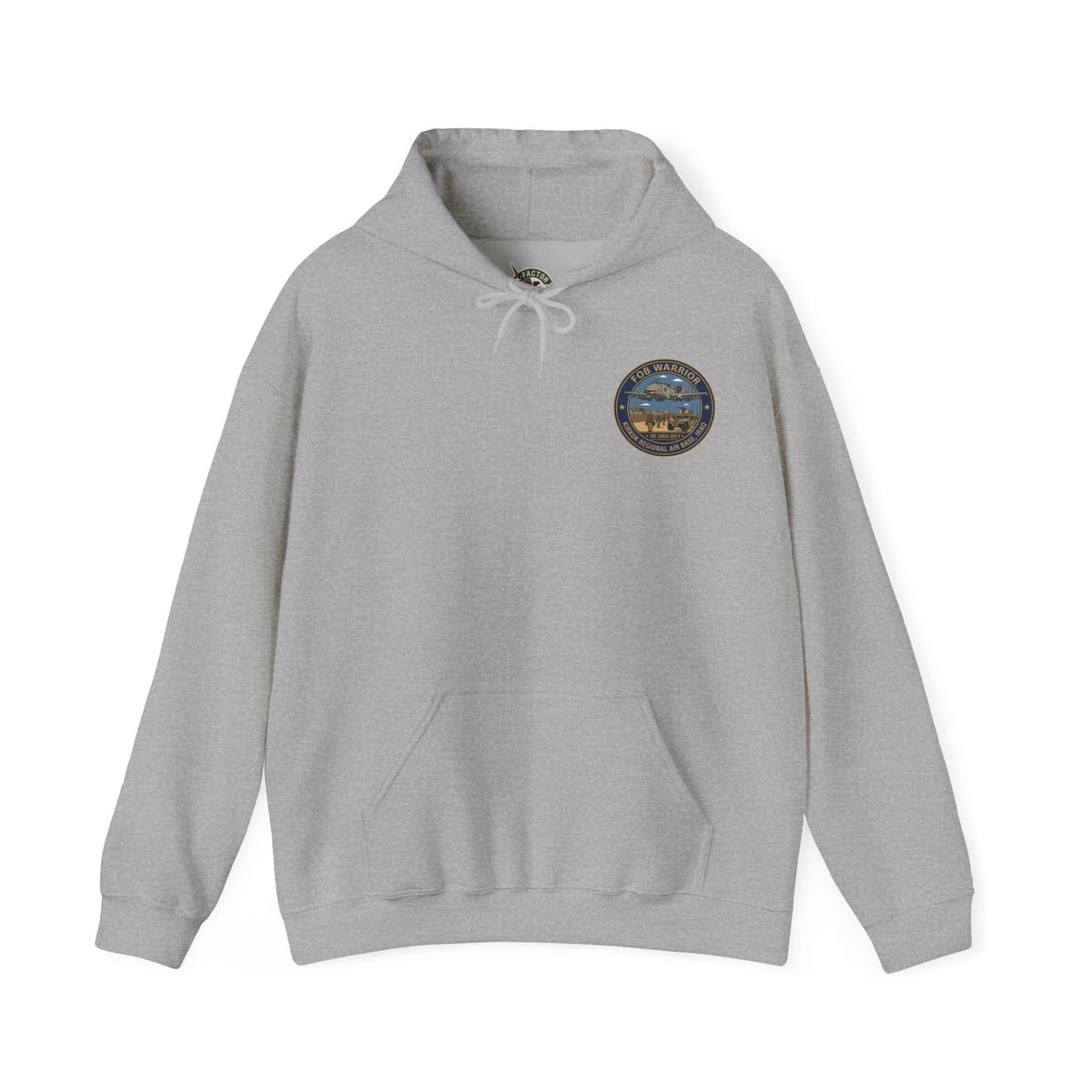 K-Factor Supply Co FOB Warrior (Kirkuk) [Back Print] Hoodie Sport Grey / S