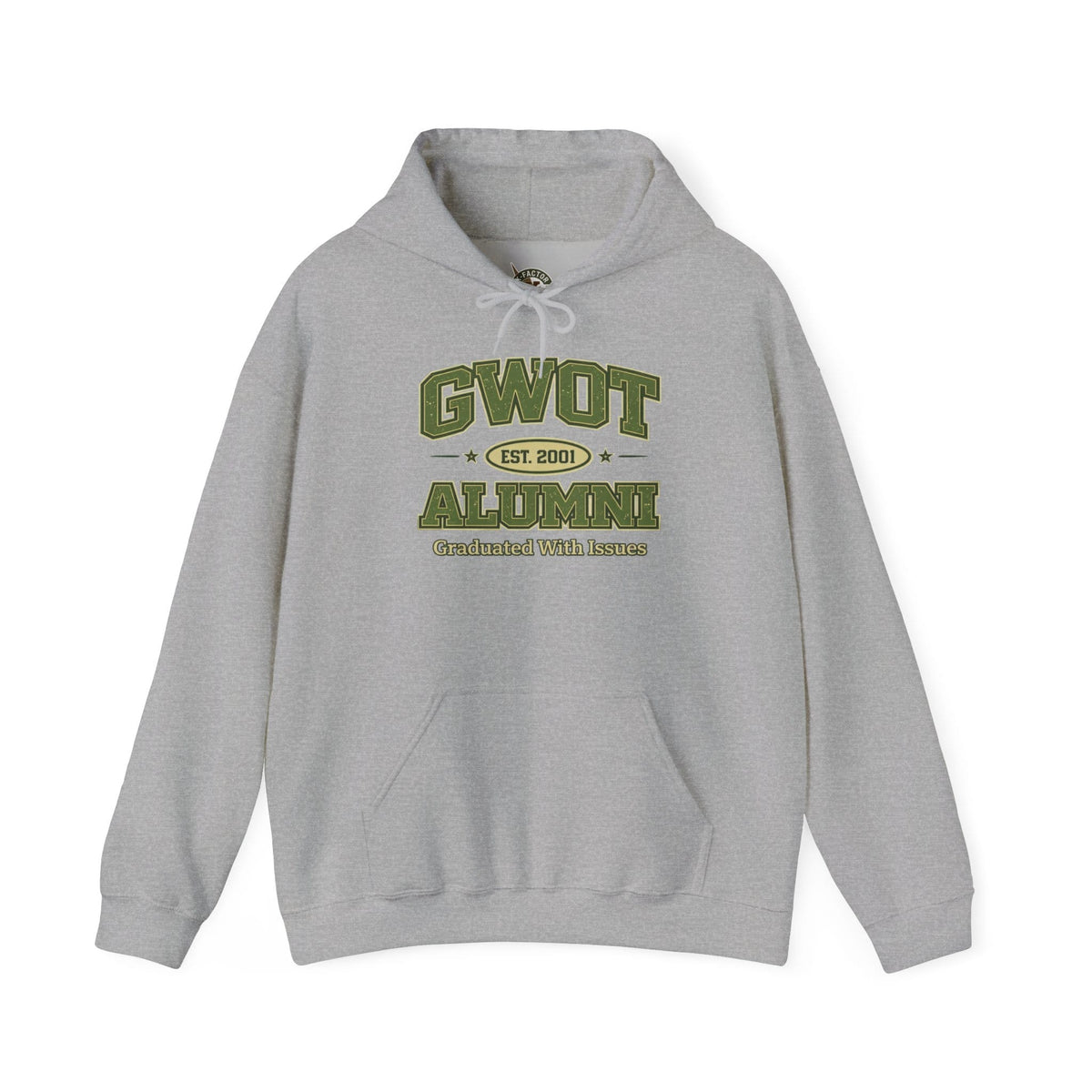 K-Factor Supply Co GWOT Alumni Mk 4 Mod 1 Hoodie Sport Grey / S