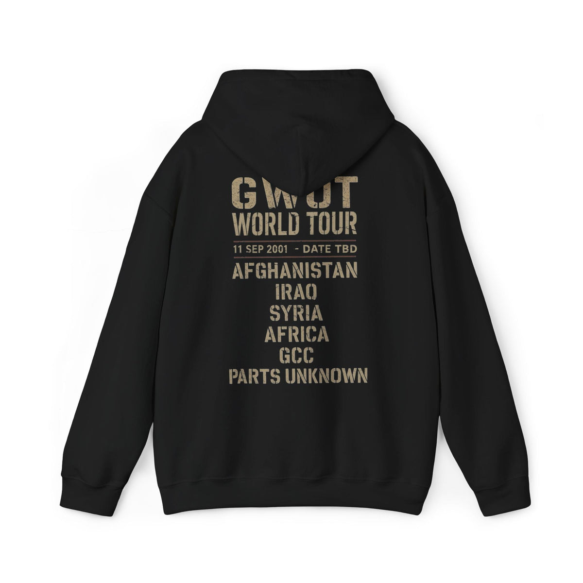 K-Factor Supply Co GWOT World Tour (Back Print) Hoodie Black / S
