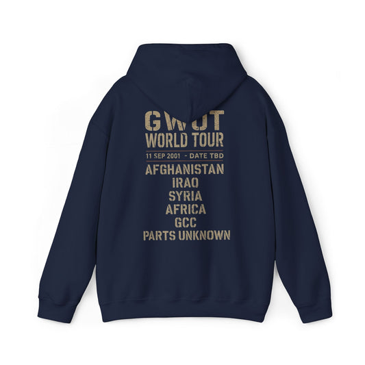 K-Factor Supply Co GWOT World Tour (Back Print) Hoodie Navy / S