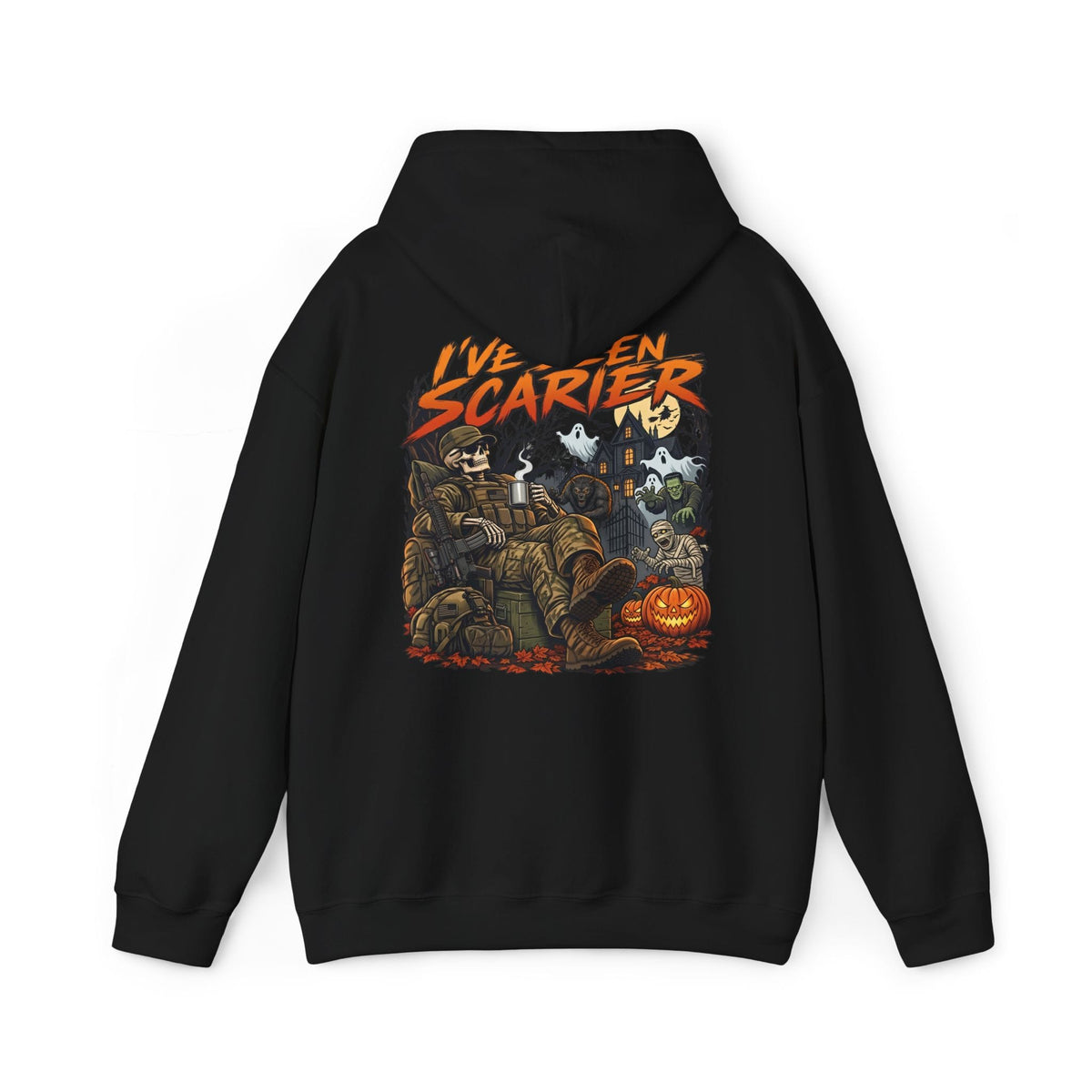 K-Factor Supply Co I've Seen Scarier - GWOT Alumni (Back Print) Hoodie Black / S