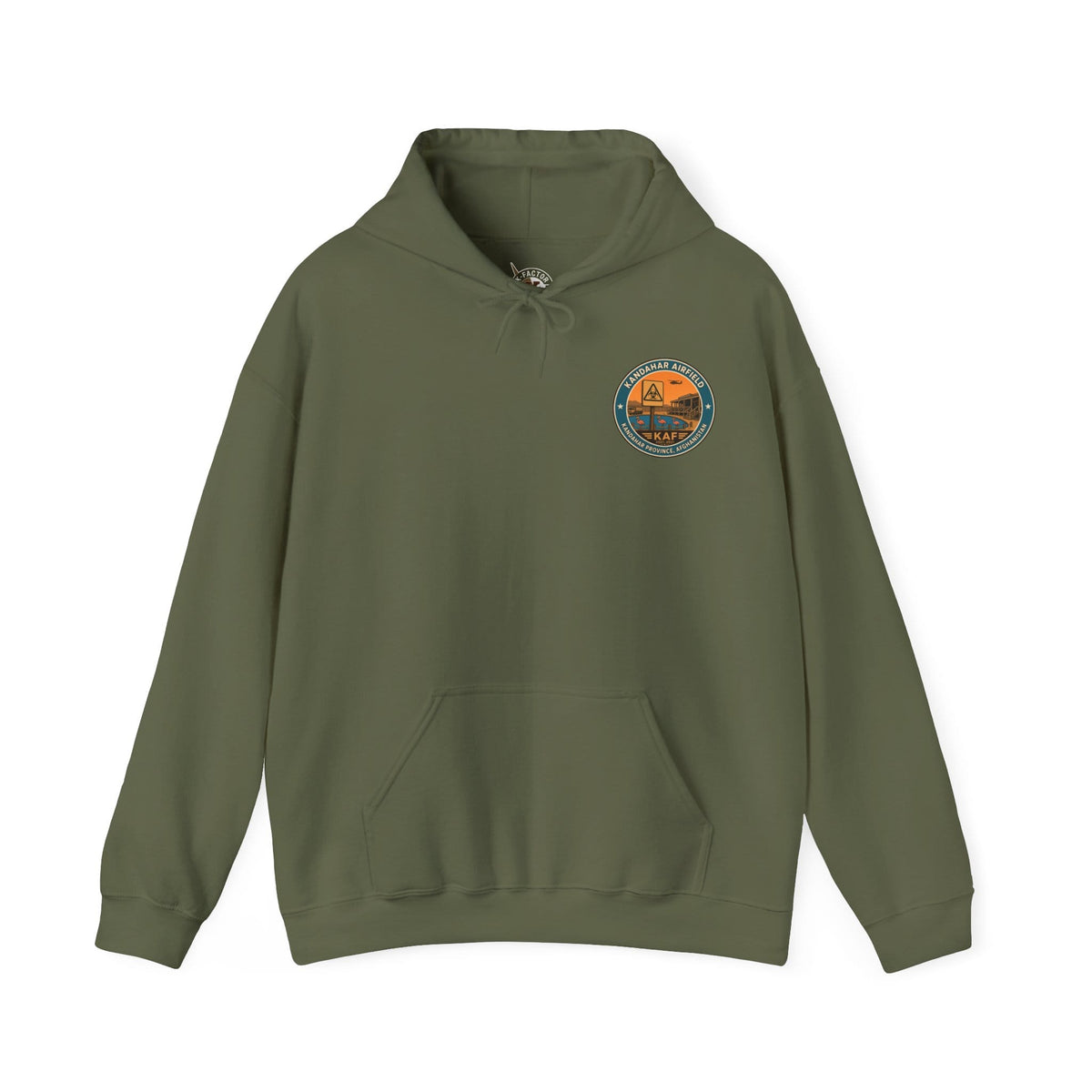 K-Factor Supply Co Kandahar Travel (Back Print) Hoodie Military Green / S