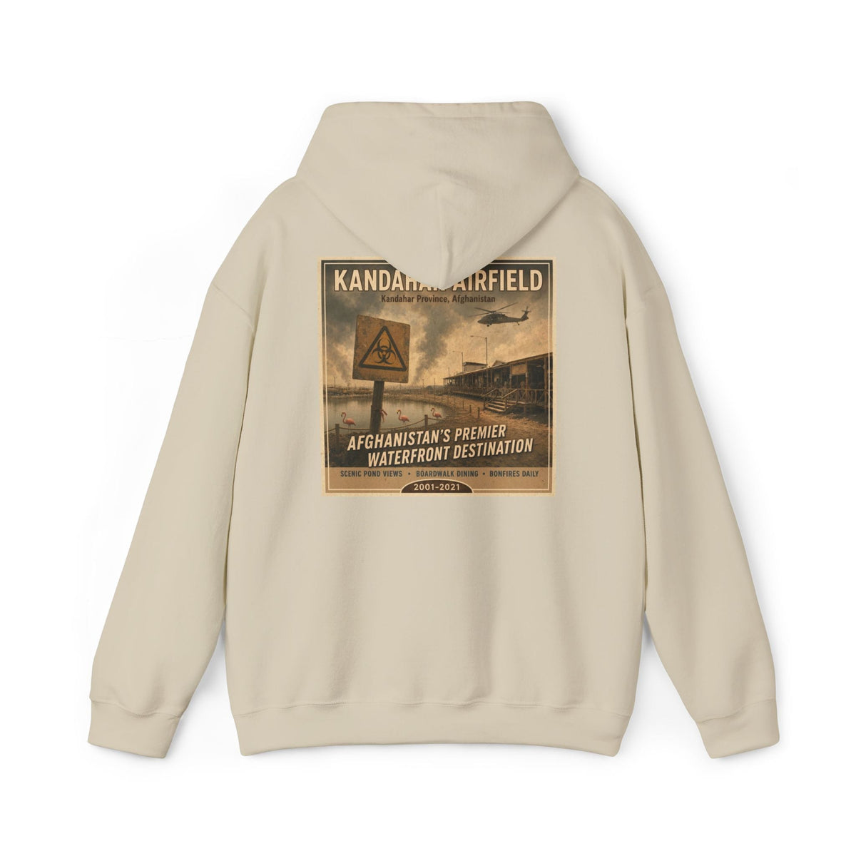 K-Factor Supply Co Kandahar Travel (Back Print) Hoodie Sand / S