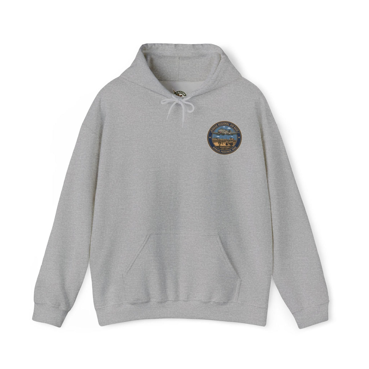 K-Factor Supply Co Kirkuk (KRAB) [Back Print] Hoodie Sport Grey / S