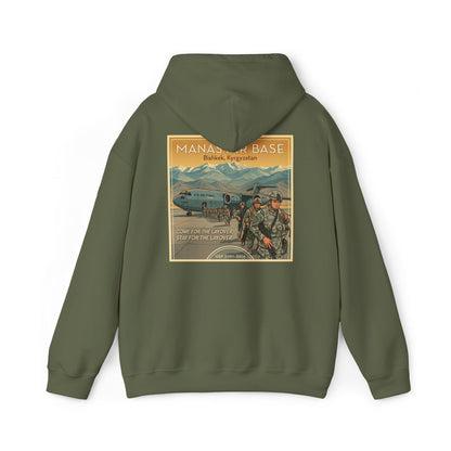 K-Factor Supply Co Manas Layover (Back Print) Hoodie Military Green / S