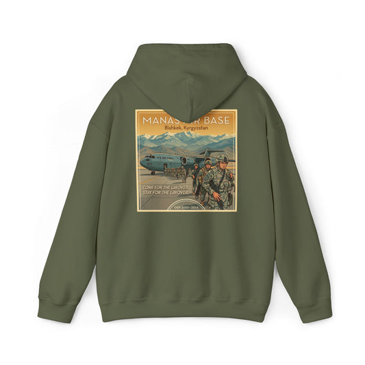 K-Factor Supply Co Manas Layover (Back Print) Hoodie Military Green / S