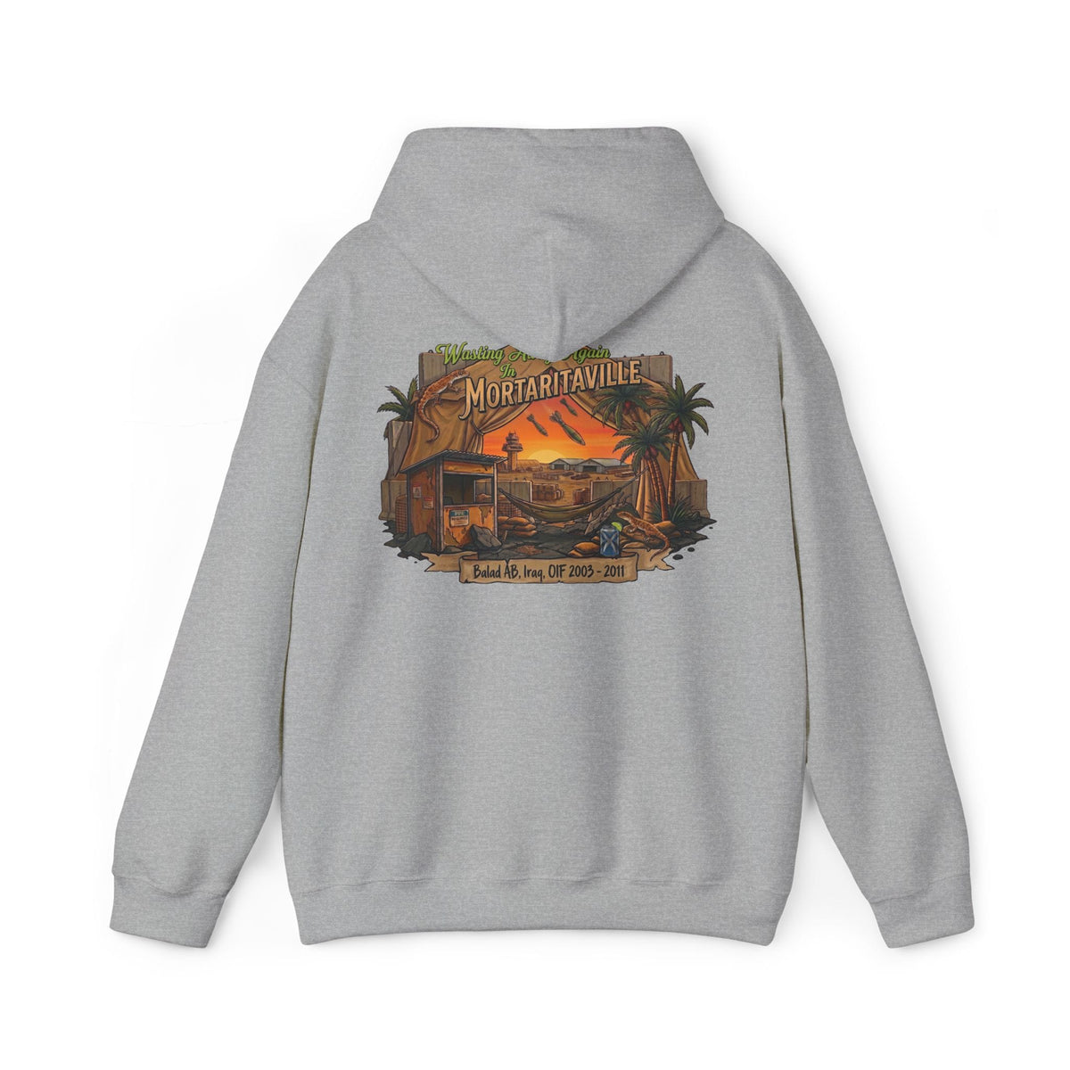 K-Factor Supply Co Mortaritaville (Back Print) Hoodie Sport Grey / S