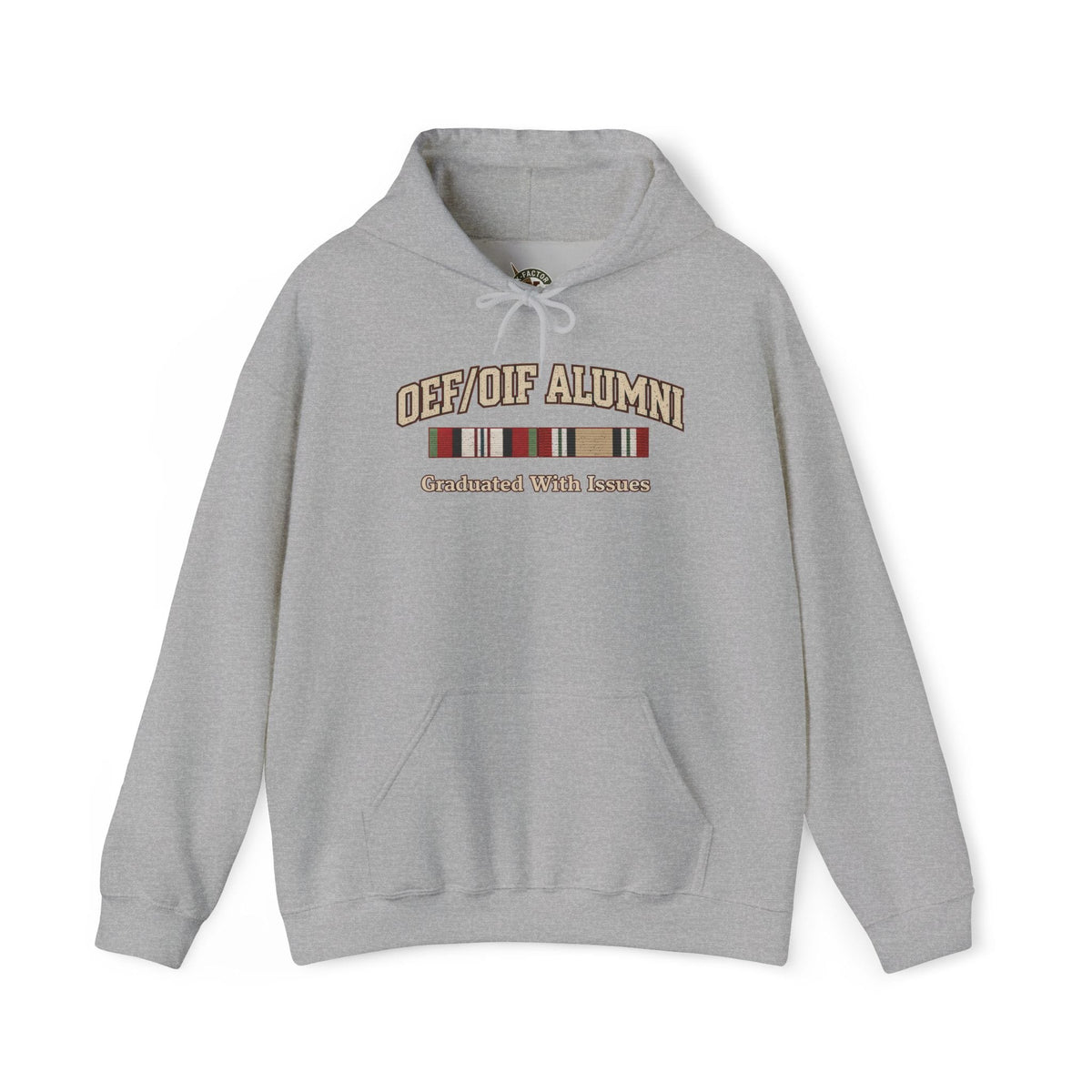K-Factor Supply Co OEF/OIF Alumni Mk 1 "Issues" Hoodie Sport Grey / S