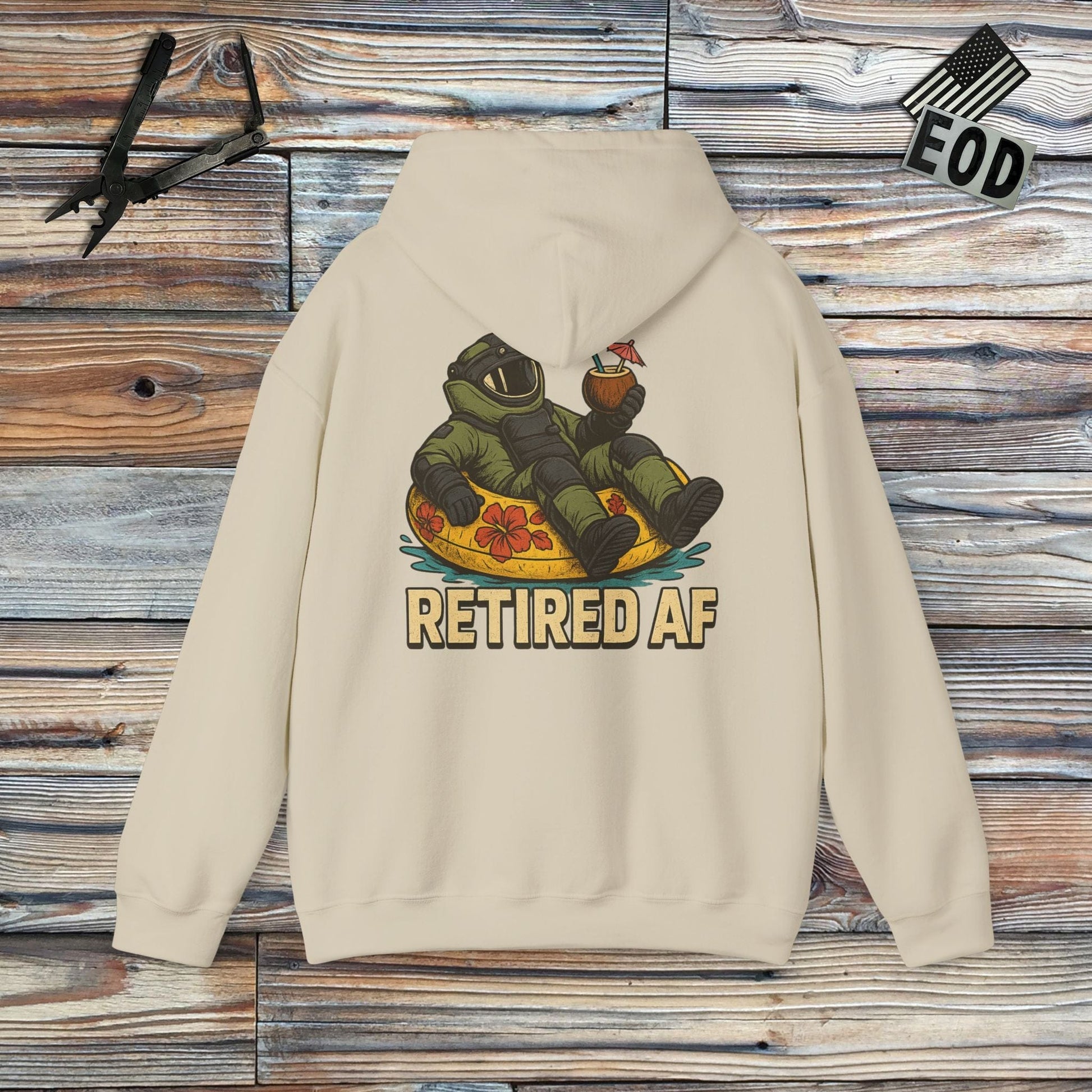 K-Factor Supply Co Retired AF (Back Print) Hoodie